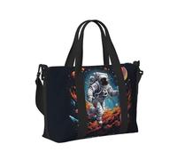Mexpekil Astronauts Planet Space Travel Duffel Bag Waterproof Sports Gym Bag Large Weekend Overnight Bags for Women Men Foldable Carry On Luggage Tote Bag for Flight