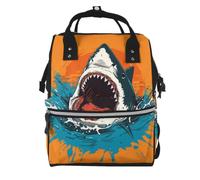Mexpekil Baby Changing Bag Backpack Large Nappy Bags for Mum Dad | Shark (2) Waterproof Diaper Bag Lightweight Travel Nappy Bag Organiser Pouches Gift for New Parents