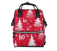 Mexpekil Baby Changing Bag Backpack Large Nappy Bags for Mum Dad | White Xmas Tree Ho Waterproof Diaper Bag Lightweight Travel Nappy Bag Organiser Pouches Gift for New Parents