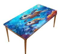 Mexpekil Baby Turtle Sea 5FT Rectangle Fitted Table Cover