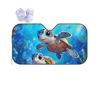Mexpekil Baby Turtle Sea Car Windscreen Sunshade 130x70cm Sun Visor for Cars Heat Protection Car Front Windshield Sunshade Foldable Sun Shield for SUV Van Truck