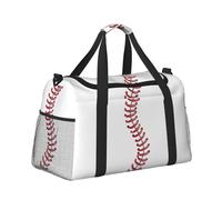 Mexpekil Baseball Line Duffel Bag Large Carry On Hand Luggage Bags Waterproof Weekender Bags Foldable Tote Bag for Travel Sports Gym Dance