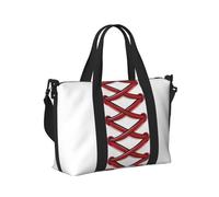 Mexpekil Baseball Lines Travel Duffel Bag Waterproof Sports Gym Bag Large Weekend Overnight Bags for Women Men Foldable Carry On Luggage Tote Bag for Flight