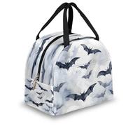Mexpekil Bats Animal Thermal Lunch Bag Box for Kids Adults, Insulated Lunch Tote Cooler Bag for School Work Travel