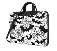 Mexpekil Bats Spider Webs Laptop Bag for Women Men 15.6 Inch Portable Laptop Case Sleeve with Shoulder Strap Computer Carrying Case Messenger Bags for Business Travel College