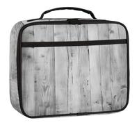 Mexpekil Beach Wooden Texture Kids Lunch Bag, Insulated Lunch Box for Boys Girls, Leakproof Thermal Lunch Tote Cooler Bag for School Work
