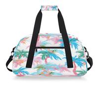 Mexpekil Beautiful Palm Trees Travel Gym Bag for Girls Boys Carry On Overnight Weekend Bags Waterproof Hand Luggage Bag for Sports Dance School Practice