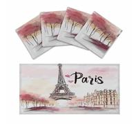 Mexpekil Beautiful Paris Eiffel Tower 4 pcs Magnetic Fluorescent Light Covers for Ceiling Lights 2x4 FT Lamp Shade Cover