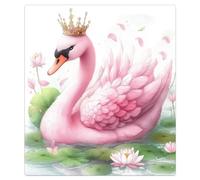 Mexpekil Beautiful Pink Swan Dishwasher Magnet Cover 21x26Inch Decorative Dish Washer Sticker for Front Door Waterproof Kitchen Appliance Panel Magnetic Decal