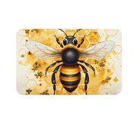 Mexpekil Bee Honey Door Mat Indoor Outdoor 50x80 cm Non Slip Bath Mat Absorbent Dirt Trapper Entrance Welcome Mat Washable Floor Rugs for Kitchen Bathroom Bedroom