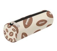 Mexpekil Beige Rugby Pencil Case School Supplies Pouch Bag for Girls Boys Teenagers, Women Makeup Brush Bag