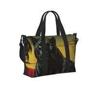 Mexpekil Black Panther Travel Duffel Bag Waterproof Sports Gym Bag Large Weekend Overnight Bags for Women Men Foldable Carry On Luggage Tote Bags for Flight