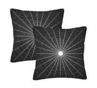 Mexpekil Black White Spider Web Halloween Cushion Covers 55x55 cm