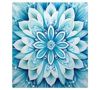 Mexpekil Blue Floral Mandala Dishwasher Magnet Cover 21x26Inch Decorative Dish Washer Sticker for Front Door Waterproof Kitchen Appliance Panel Magnetic Decal