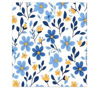 Mexpekil Blue Flowers Pattern Dishwasher Magnet Cover 21x26Inch Decorative Dish Washer Sticker for Front Door Waterproof Kitchen Appliance Panel Magnetic Decal