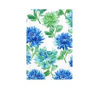 Mexpekil Blue Green Flowers Pattern Light Switch Cover 1 Gang Single Toggle Outlet Cover Decorative Wall Plate for Home Office