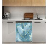 Mexpekil Blue Marble Dishwasher Magnet Cover 21x26Inch Decorative Dish Washer Sticker for Front Door Waterproof Kitchen Appliance Panel Magnetic Decal