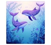 Mexpekil Blue Purple Dolphin Dishwasher Magnet Cover 21x26Inch Decorative Dish Washer Sticker for Front Door Waterproof Kitchen Appliance Panel Magnetic Decal