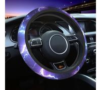 Mexpekil Blue Purple Lightning Steering Wheel Covers Universal Car Steering Wheel Cover Anti-Slip Steering Wheel Protective Cover fit Most Cars (38cm/15inch) 1 Pack