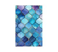 Mexpekil Boho Blue Pattern Light Switch Cover 1 Gang Single Blank Outlet Cover Decorative Wall Plate for Home Office