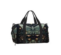 Mexpekil Boho Butterfly Floral Gym Bag with Shoe Compartment Waterproof Duffel Bag Large Overnight Weekend Bags Travel Holdall for Women Men Teens