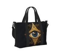 Mexpekil Boho Magic Eye Travel Duffel Bag Waterproof Sports Gym Bag Large Weekend Overnight Bags for Women Men Foldable Carry On Luggage Tote Bag for Flight