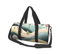 Mexpekil Boho Tree Mountain Foldable Gym Bag Carry On Travel Duffle Bags Waterproof Woman Men Hand Luggage Bag Large Weekend Overnight Bags for Sports Dance with Removable Strap