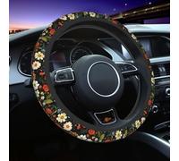 Mexpekil Boho Wild Flowers Plant Steering Wheel Covers Universal Car Steering Wheel Cover Anti-Slip Steering Wheel Protective Cover Decorative Car Accessories fit Most Cars (38cm/15inch) 1 Pack