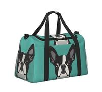 Mexpekil Boston Terrier Duffel Bag Large Carry On Hand Luggage Bags Waterproof Weekender Bags Foldable Tote Bag for Travel Sports Gym Dance
