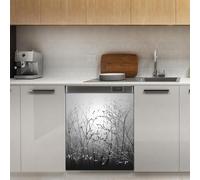 Mexpekil Branch Grey Dishwasher Magnet Cover 21x26Inch Decorative Dish Washer Sticker for Front Door Waterproof Kitchen Appliance Panel Magnetic Decal