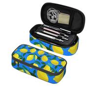 Mexpekil Bright Lemon Pattern Pencil Case for Girls Boys with Compartments Large Pen Organizer Bag Zipper Multi-Use Pouch for School Supplies, Makeup Cosmetics, Kids, Adults