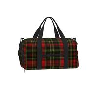 Mexpekil Buffalo Check Plaid Gym Bag with Shoe Compartment Waterproof Duffel Bag Large Overnight Weekend Bags Travel Holdall for Women Men Teens