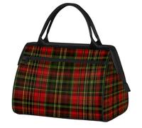 Mexpekil Buffalo Check Plaid Travel Duffel Bag Waterproof Gym Bag Carry On Weekend Overnight Bags Large Hand Luggage Tote Bags for Women Men Kids