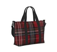 Mexpekil Buffalo Checkered Red Travel Duffel Bag Waterproof Sports Gym Bag Large Weekend Overnight Bags for Women Men Foldable Carry On Luggage Tote Bag for Flight