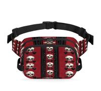Mexpekil Bum Bag for Men Women Lightweight Water Resistant Skulls_ Hearts Gothic Waist Bag with Adjustable Belt Crossbody Fanny Pack for Travel Hiking Dog Walking Outdoor Sport