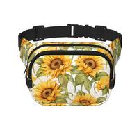 Mexpekil Bumbag Fall Summer Sunflower Pattern Fanny Pack Women Men Waterproof Fashion Waist Packs with Adjustable Strap Crossbody Belt Bag for Running Hiking