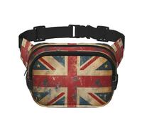 Mexpekil Bumbag Rustic UK England Flag Fanny Pack Women Men Waterproof Fashion Waist Packs with Adjustable Strap Crossbody Belt Bag for Running Hiking