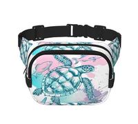 Mexpekil Bumbag Sea Ocean Turtle Starfish Fish Fanny Pack Women Men Waterproof Fashion Waist Packs with Adjustable Strap Crossbody Belt Bag for Running Hiking
