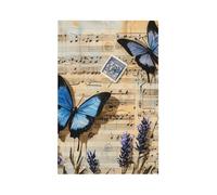 Mexpekil Butterflies Musical Notes Light Switch Cover 1 Gang Single Blank Outlet Cover Decorative Wall Plate for Home Office