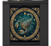 Mexpekil Cancer Sign Pattern Dishwasher Magnet Cover 23x26Inch Decorative Dish Washer Sticker for Front Door Waterproof Kitchen Appliance Panel Magnetic Decal