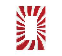 Mexpekil Candy Cane Swirl Light Switch Cover 1 Gang Single Rocker Outlet Cover Decorative Wall Plate for Home Office