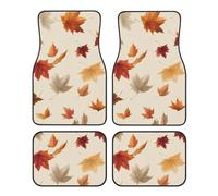 Mexpekil Car Mats Set of 4 Falling Autumn Leaves Universal Car Floor Mats Non-Slip Cars Foot Mat Decorative Cars Carpet Protectors for SUV Van Truck