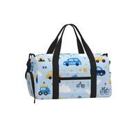 Mexpekil Cars Stars Clound Gym Bag with Shoe Compartment Waterproof Duffel Bag Large Overnight Weekend Bags Travel Holdall for Women Men Teens