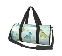Mexpekil Cartoon Baby Dinosaurs Foldable Gym Bag Carry On Travel Duffle Bags Waterproof Woman Men Hand Luggage Bag Large Weekend Overnight Bags for Sports Dance with Removable Strap