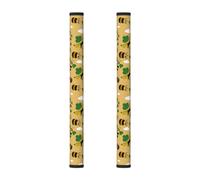Mexpekil Cartoon Bees Clover 2PCS Refrigerator Handle Cover