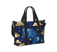 Mexpekil Cartoon Cloud Stars Galaxy Travel Duffel Bag Waterproof Sports Gym Bag Large Weekend Overnight Bags for Women Men Foldable Carry On Luggage Tote Bag for Flight