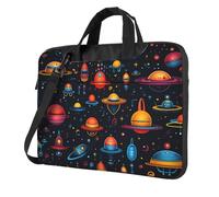 Mexpekil Cartoon Planet Universe Laptop Bag for Women Men 14 Inch Portable Laptop Case Sleeve with Shoulder Strap Computer Carrying Case Messenger Bags for Business Travel College
