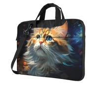 Mexpekil Cat Art Laptop Bag for Women Men 15.6 Inch Portable Laptop Case Sleeve with Shoulder Strap Computer Carrying Case Messenger Bags for Business Travel College