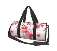 Mexpekil Cherry Blossom Branch Foldable Gym Bag Carry On Travel Duffle Bags Waterproof Woman Men Hand Luggage Bag Large Weekend Overnight Bags for Sports Dance with Removable Strap