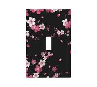 Mexpekil Cherry Blossom Plant Light Switch Cover 1 Gang Single Toggle Outlet Cover Decorative Wall Plate for Home Office